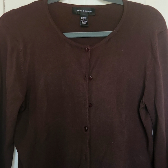 Brown Cardigan Sweater - Picture 1 of 2